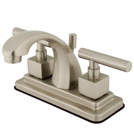 Kingston Brass KS4648CQL 4" Centerset Bathroom Faucet, Brushed Nickel KS4648CQL